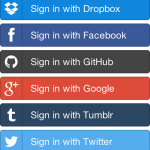 Eine Auswahl von OAuth-Providern (Dropbox, Facebook, GitHub, Google, Tumblr, Twitter)